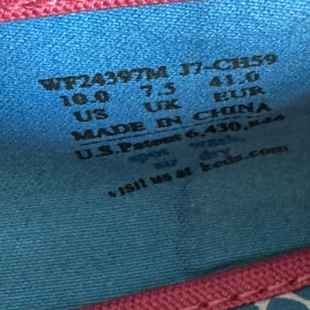 Keds Pink and Blue I Love You Glitter Slip On Canvas Sneaker. Size 10 - Picture 8 of 8